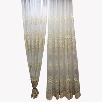 China Europe high quality embroidered window curtains, luxury classic living room villa bedroom hotel curtain for sale