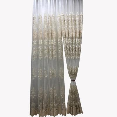 China Translucdus Curtains Bedroom European Style Embroidered Luxury Classic Royal Quality for sale