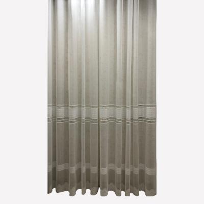 China Sound Proof Modern Design Woven Fabric Knitting Pure White Window Curtains for sale