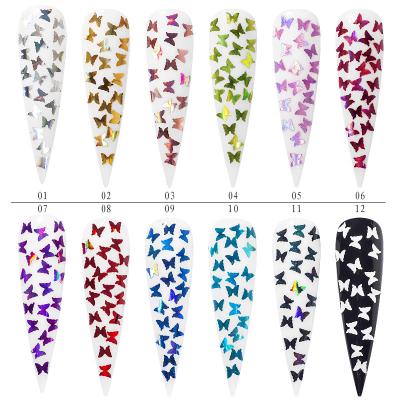 China Finger Nail Art Wholesale 3D Nail Art Decorations Butterflies DIY Shoes Glass Long Gray Gold Style for sale