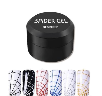 China Easy Art Beauty Painting Spider Gel 6 Race OEM/ODM Drawing Nail Art Glue Elastic Nail Stretching UV Gel For Professional Salon for sale