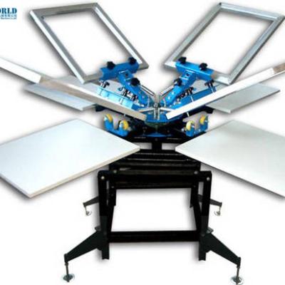 China Factory 4 color 4 station T-shirt printing machine textile/garment screen printing industry for sale for sale