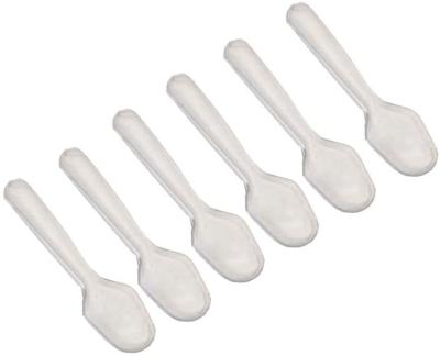 China Viable Viable Cup Cake Scoops 3inch Mini Disposable Transparent Plastic Spoons for sale