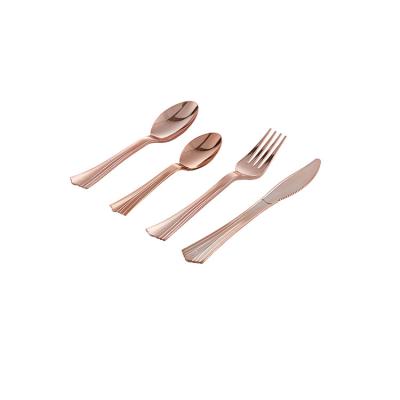 China 2022 New Arrival Kitchen Reusable Reusable Plastic Fork Knife Reusable Plastic Spoon Picosecond Disposable Plastic Cutlery Set Knife Fork Portable Spoon for sale