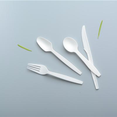 China Manufacturer Biodegradable PLA Disposable Dinner Cutlery Set Cutlery 147mm/174mm/179mm/180mm 147mm/174mm/179mm/180mm Eco Friendly Customized Disposable Spoons for sale