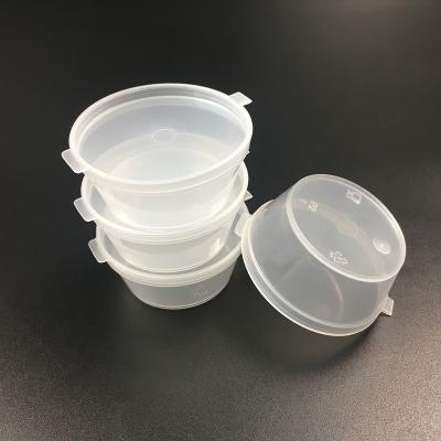 China Sustainable Disposable Fast Food Clear Sauce Sauce Cup Sustainable PP Plastic With Lid for sale