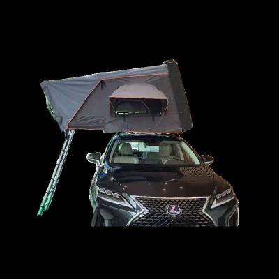 China Straight Tether Type 2021 Popular Fold Out ABS Clam Top Shell Auto Roof Awning For SUV/4WD Car for sale