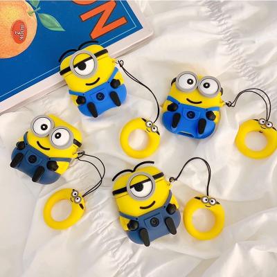 China Airpods Case 3D Cartoon Minion Airpod Case Soft Silicone Earphone Cases For Apple Pro 1/2/Air Pods Wireless Earphone Cover Bags for sale