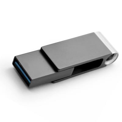 China Metal Swivel OTG 2 IN 1 128GB Memory Flash Drive USB 3.0 For Smart Phone for sale