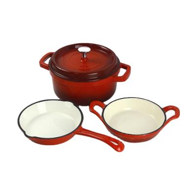 China Various Cast Iron Goods Using Four Pots And Pans Nonstik Pan Cookware Pieces Kitchen Set for sale