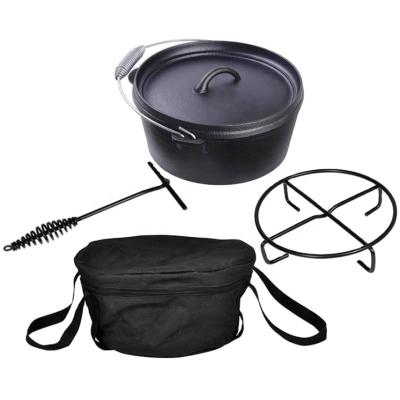 China Outdoor Cooking Dutch Fire Pot Oven, Cast Iron Cauldron, Cast Iron Camping Pot for sale