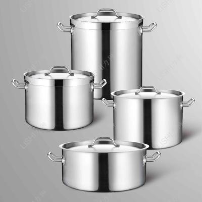 China Stainless Steel 30*18cm /11.8 *7inch 13.5qt Sustainable Compound Bottom Saucepot for sale