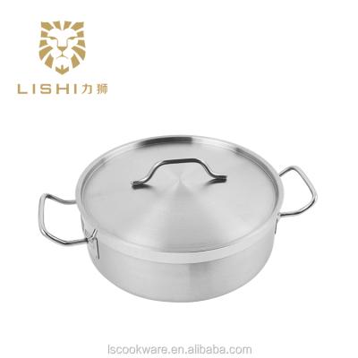 China Sustainable 201 04style Stainless Steel Compound Bottom Cooking Pot for sale