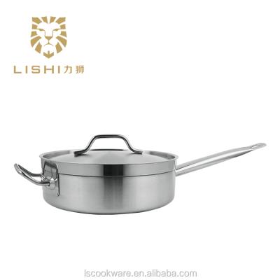 China Sustainable stainless steel 12*.6cm pan with bottom sandwich lid (04style) for sale