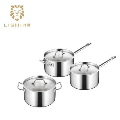 China Durable 12*7.5cm/0.9quart deep stainless steel saucepan with bottom sandwich lid (03style) for sale