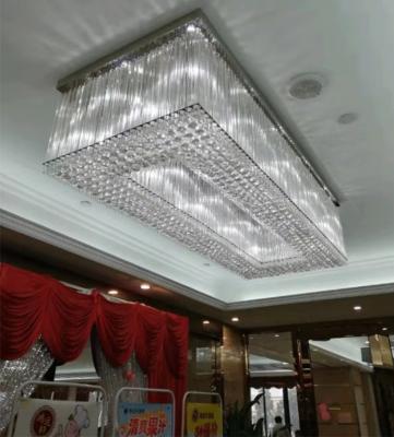 China Luxury custom crystal ceiling lights outdoor mounted from Chinese factories are suitable for wedding dress shops, shopping malls for sale