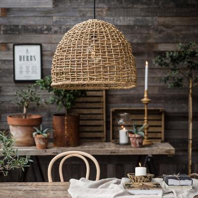 China Rustic Japanese Creative Southeast Asian Handmade Rattan Chandelier Personality Chandelier Restaurant Rural Lamps for sale