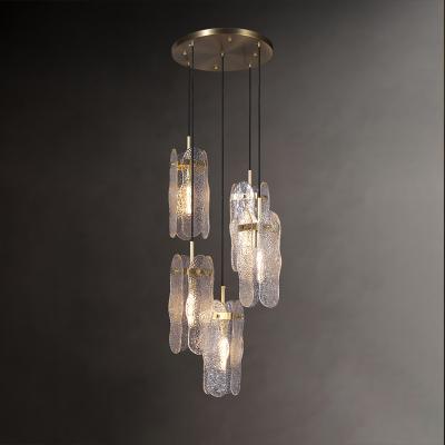 China Small modern art home chandelier made of polished crystal copper for living room and bedroom hallway for sale