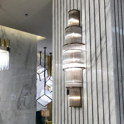 China Designer Luxury Modern Crystal Mounted Aisle Light Outdoor Wall Light For Hotel for sale