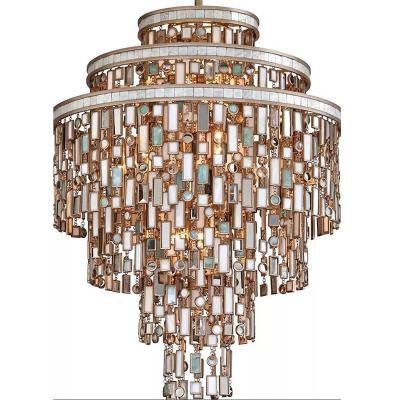 China 2021 New Design Modern Luxury Exquisite Glass Pendant Custom Glass Chandelier for sale