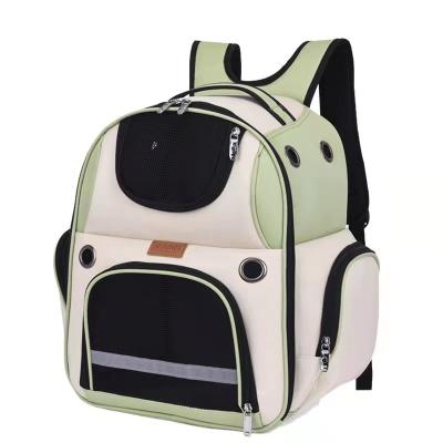 China Breathable Portable Summer Large Capacity Canvas Pet Bag Backpack Breathable Space Capsule Carry Cat Bag for sale