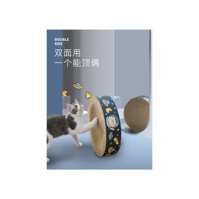 China Cheap Hot Sale Corrugated Paper Good Quality Round Cat Scratching Board For Toys Cat Scratcher Mat Cute Cats Scratching for sale