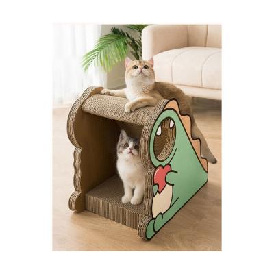 China Best Price Corrugated Paper Good Quality Scratching Board For Cute Cat Catnip Toys Cat Scratcher Mat Pet Toys for sale