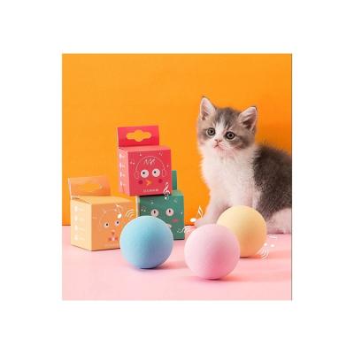 China Viable Cat Toy Ball with Cricket and Frog Bird Three Kinds of Calls for Cat Gravity Ball Built-in Catnip for sale