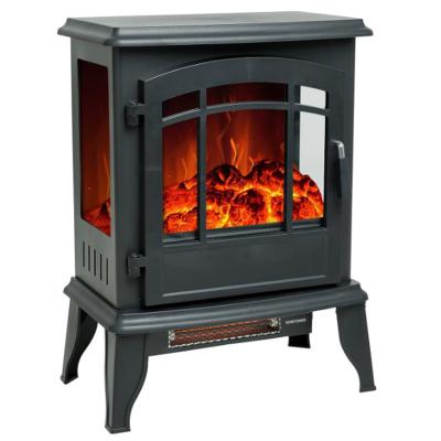 China High Quality Hotel Self 3 Indoor Modern Decorative Small Black Side Free Standing Electric Fireplace for sale