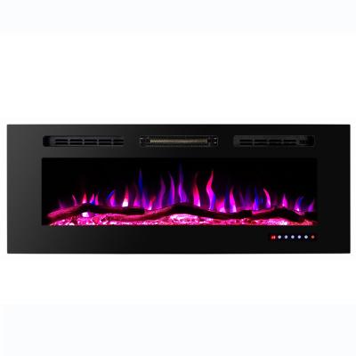 China 42 50 60 65 72 Inch Luxury Electric Fireplace Wall Mounted Built In Tall Insert Long With Remote Control for sale