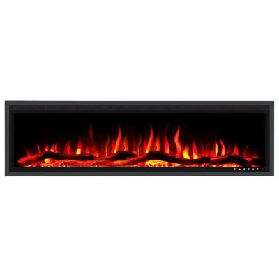 China Heating +decorative+Luxury 50 inch 3d led decor master fire box slim frame recessed wall mounted cheap electric fireplace for sale