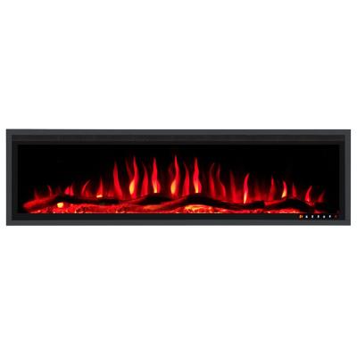 China 42 50 60 65 72 Inch Modern Luxury Recessed Electric Fireplace Indoor Decorative Wall Mounted With 3d Decor Fire Flame Led Light for sale