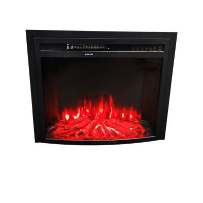 China Hotel Brick Wall Curved Glass 3d 9 Color Led Decor Head Flame 28 30 Inch Wall Insert Home Electric Fireplace With Heater for sale