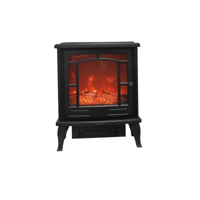 China Hotel Portable Free Standing Tabletop Electric Fireplace with LED Log Flame Decorative Effect for sale