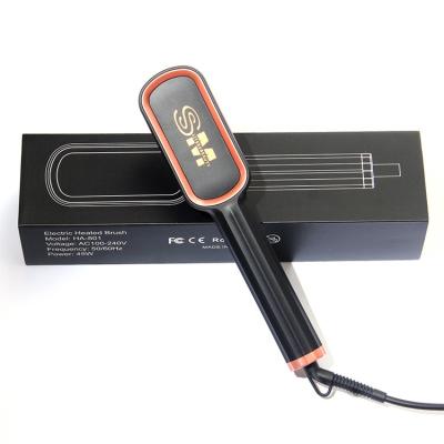 China Hotel Electric Hair Straightener Comb PTC Heater Ceramic Ionic Hair Straightener Brush for sale