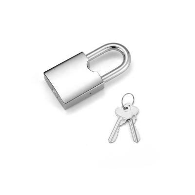 China 570 Brass Padlock 55MM Cylinder Figure 8 Cylinder 38mm Boron Alloy Boron Alloy Shackle Replaceable Satin Chrome Plated for sale