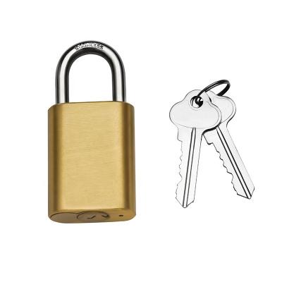 China 570 Brass Padlock 40MM Cylinder Figure 8 Cylinder 27MM Stainless Steel Replaceable Shackle for sale