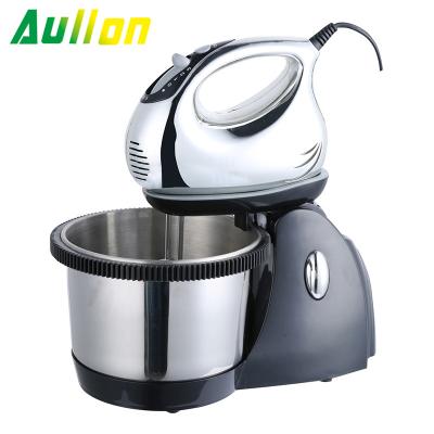 China Beater Ejector Button Three In One Automatic Manual Flour Cream Mixer Cake Mixer Egg Beater With Peep Bowl Batidor for sale