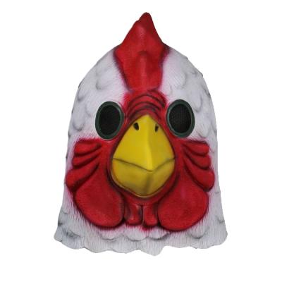 China Halloween full face animal chicken rooster latex head party mask for sale