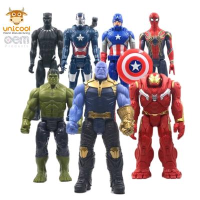 China Custom made Collectible Toys PVC Articulated Movable Superhero Action Figure set with superhero characters for sale