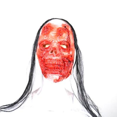 China Hair Props Bloody Boy Child's Adults Play Masks Halloween Death Zombie Scary Clown Mask for sale