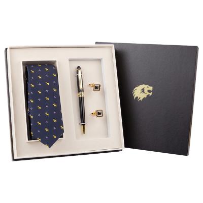 China Farming Gift Set Link New And High Quality Custom Made Cufflinks And Ballpoint Pen With Gift Box For Man Gifts Link Gift Set for sale