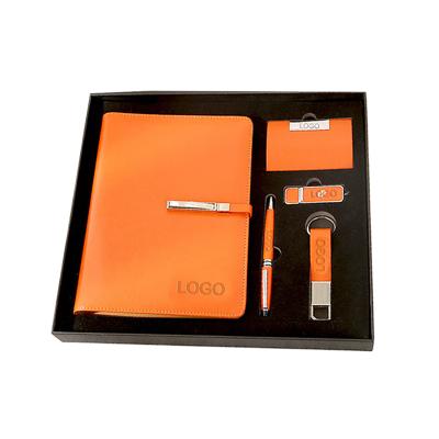 China Custom Business Card Holder Set Business Gift Agriculture Company Gift Promotional Gift Set with Notebook USB Pen for sale