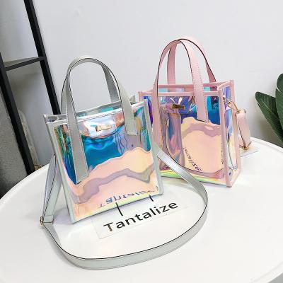 China High Quality Women Tote Shopping Bag Ladies Luxury Colorful Fashion Shoulder PVC Bags Handbags Jelly Bag for sale