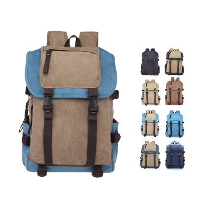 China Wholesale Color Matching Anti-theft Women's Canvas College Style Backpack Bags For Women Backpacks For Ladies Women for sale