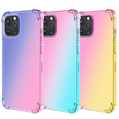 China Clear Phone Back Cover Case 2021 Gradients Color Ultra Thin Soft TPU Case For Iphone X Xr Xs Max For Iphone 12 Max Pro Transparent Phone Case for sale