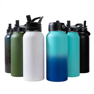 China Hot Sale 32oz Stainless Steel Tumblers Water Bottle Viable Sports Vacuum Flask Travel Tumblers Sports Water Bottle for sale