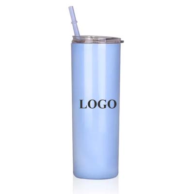 China Hot Sale PORTABLE 20oz Double Wall Coffee Mug Insulated White Water Tumbler Mugs Straight Sublimation Empty Tumblers for sale