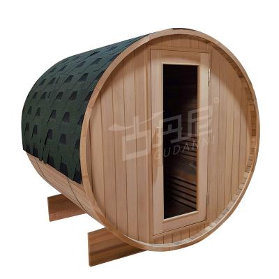 China Wooden Computer Control Panel England France 6 Person Garden Steam Sauna Room With Electric Stove for sale