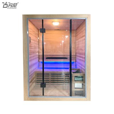 China Computer Control Panel Traditional Finnish Sauna Room Dry Steam Sauna Spa With Traditional Dry Stove Sauna for sale